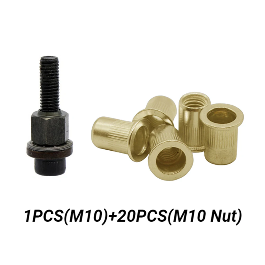

21 Pcs Hand Rivet Nut Head Nut Set M3-M12 For Hand Rivet Tool Belt With 20pcs Nut For Rivet Head