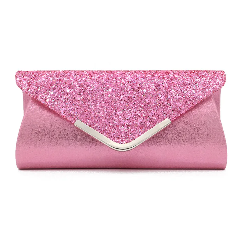 

Luxury Design Clutch Bags for Women with Glitter Sequins Pink Evening Bags Trendy 2023 Ladies Clutch Western Style Handbags
