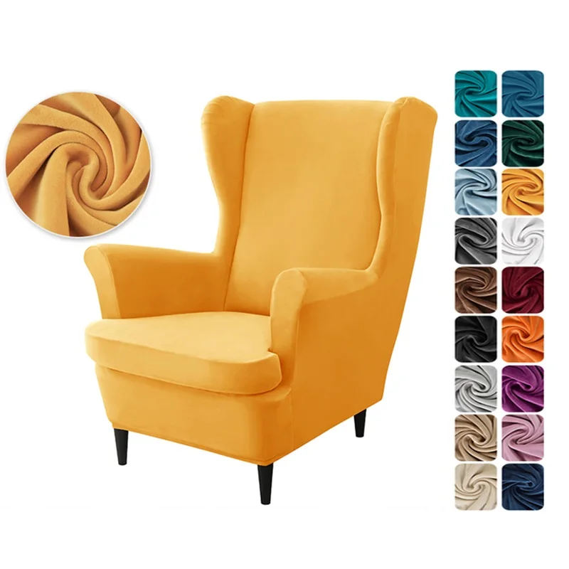 Covers Stretch Wingback Armchair Cover With Seat Cushion Cov