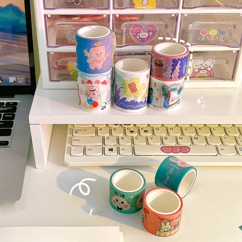 

1Pcs Kawaii Cartoon Animals Decoration Tape Paper Washi Masking Tape DIY Scrapbooking Decorative Stationary School Supplies