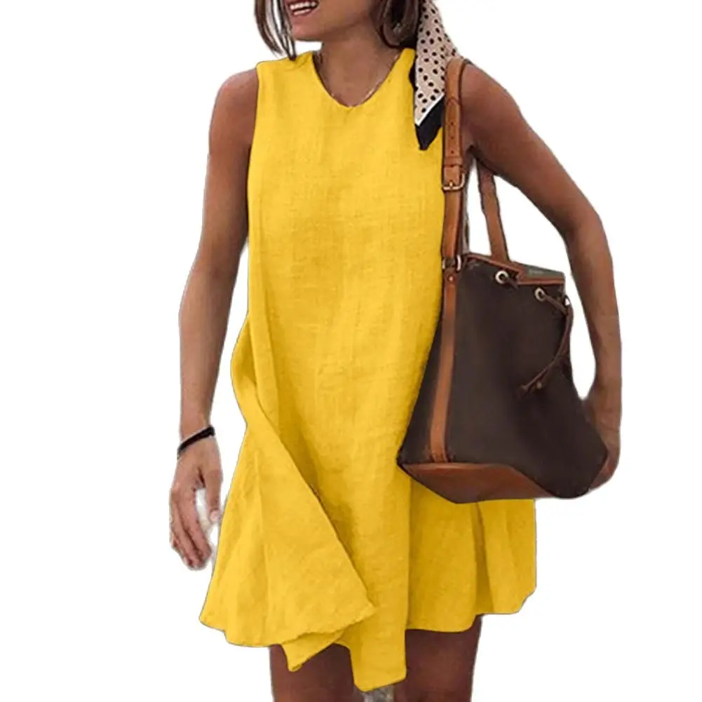 

Летнее платье для женщин, сарафан, шикарный жилет без рукавов, короткий наряд с большим подолом, элегантное вечернее вечерние