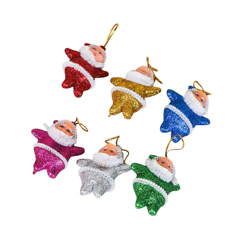 

6Pcs Christmas Decorations Santa Claus Pendant Ornaments Christmas Tree Hanging Decor Xmas Party Home New Year Gift Navidad