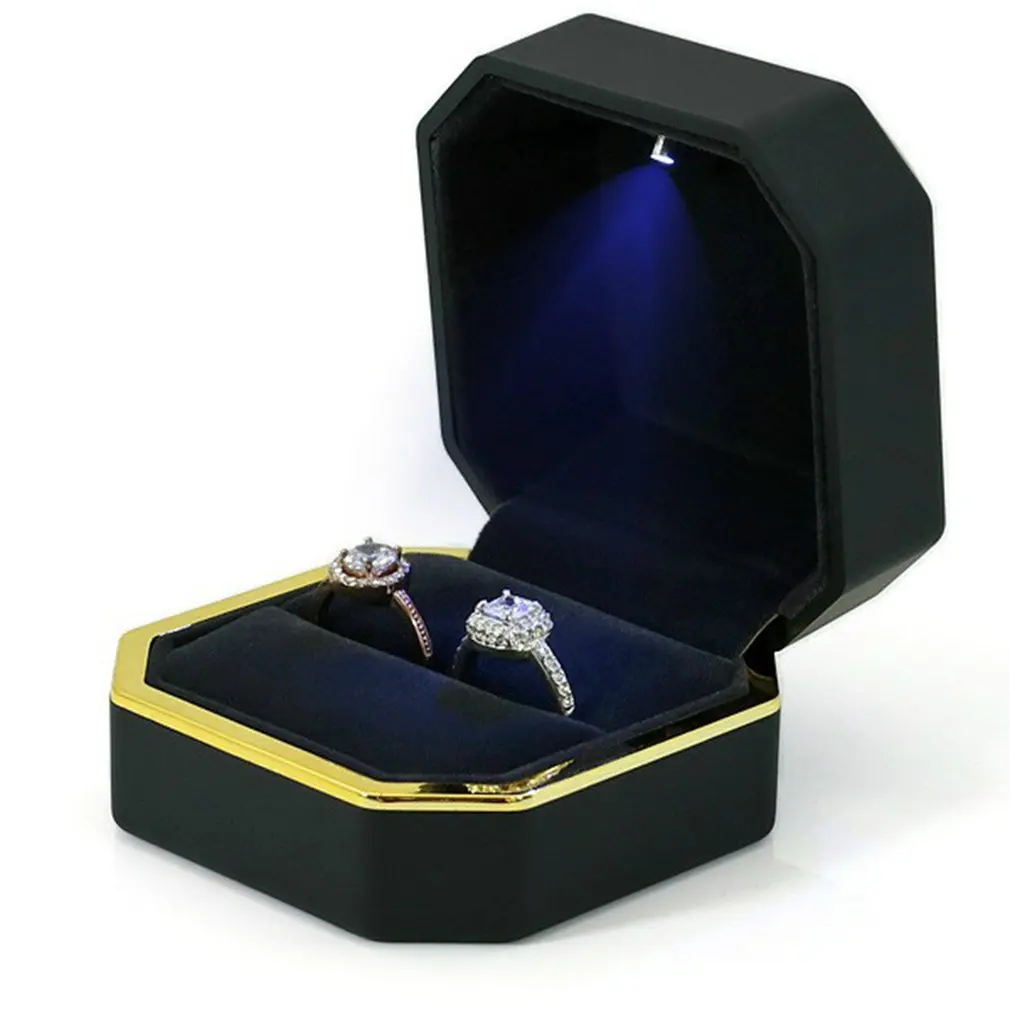 With Led Jewelry Gift Boxs For Ring Pendant Earings Proposal Wedding
