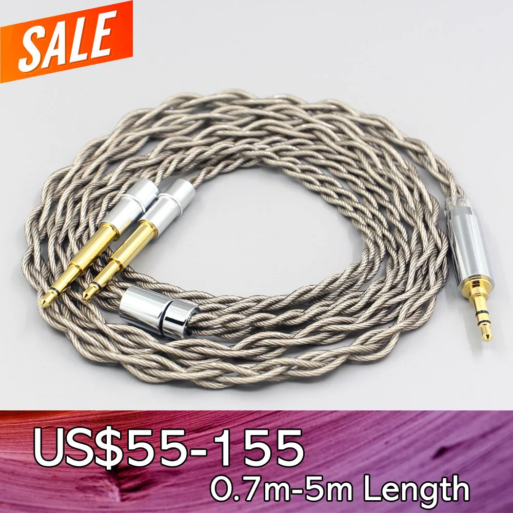 99% Pure Silver + Graphene Silver Plated Shield Earphone Cable For Meze 99 Classics NEO NOIR Headset Headphone LN007945 enlarge
