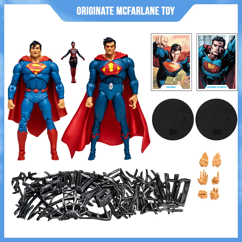 

Original Mcfarlane Super Man Vs Super Man Of Earth-3 Super Man Suit Pvc Anime Action Figure Collection Model Statue Toys Gifts 1