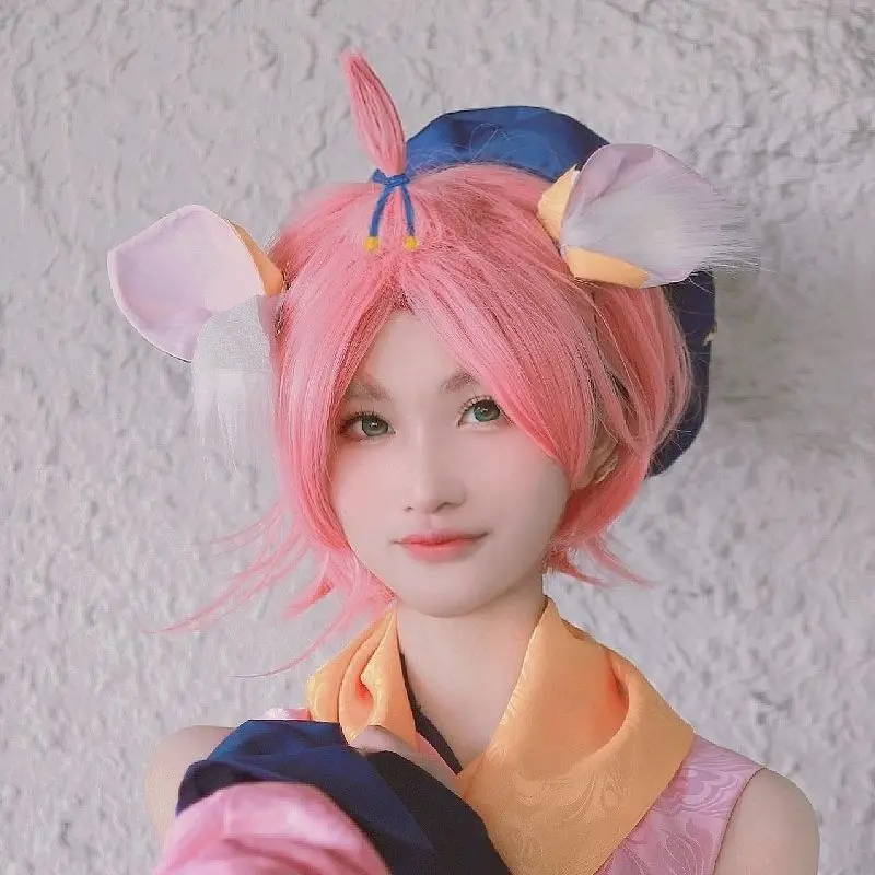 

Game Genshin Impact Cosplay Wig Diona cosplay wig Smoke powder gradient color short hair