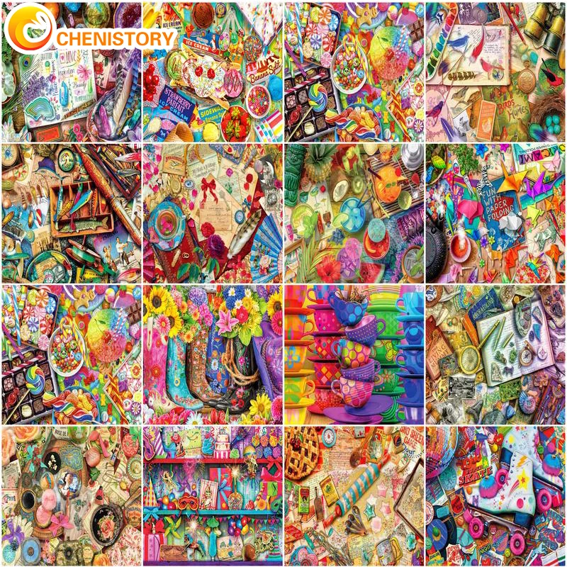 Купи CHENISTORY Painting By Numbers Color Tools Abstract DIY Paints By Number For Adults Kids Oil Paint On Canvas Picture Home Decor за 308 рублей в магазине AliExpress