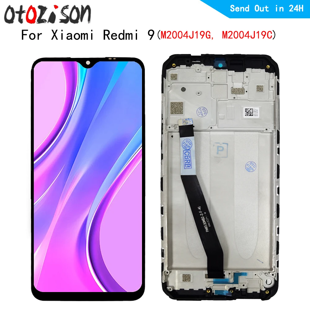 ЖК-дисплей 6,53 дюйма для Xiaomi Redmi 9 M2004J19G, M2004J19C, ЖК-дисплей с сенсорной панелью, дигитайзер с рамкой в сборе для Xiaomi Redmi9