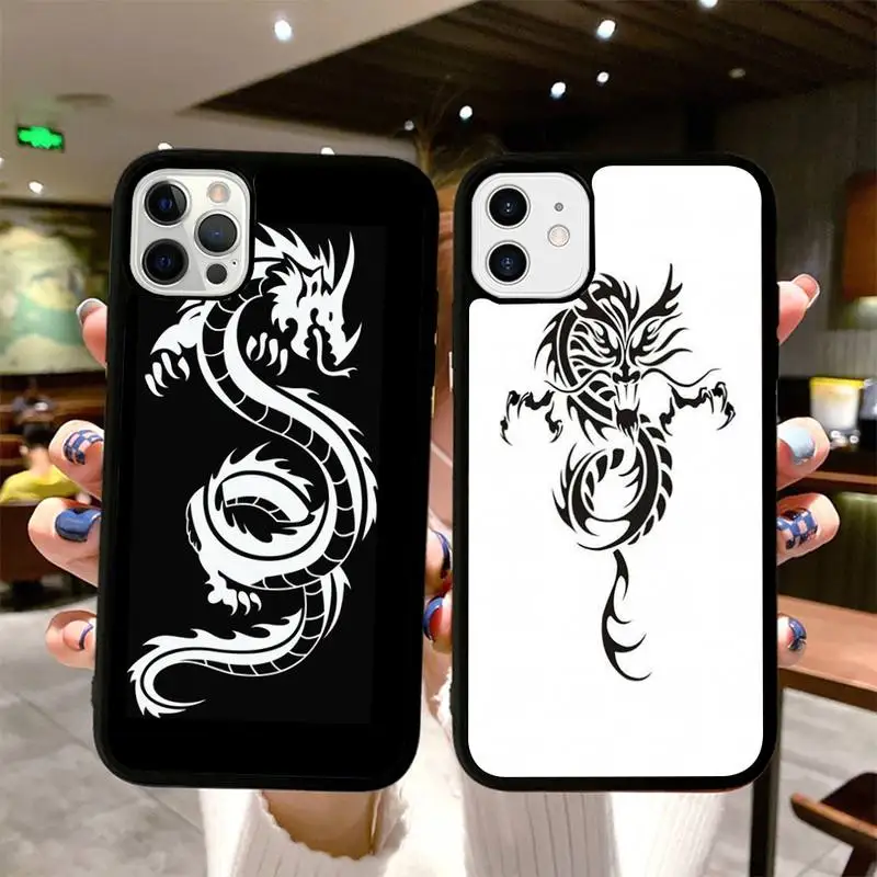 

Dragon Phone Case Silicone PC+TPU Case for iPhone 11 12 13 Pro Max 8 7 6 Plus X SE XR Hard Fundas
