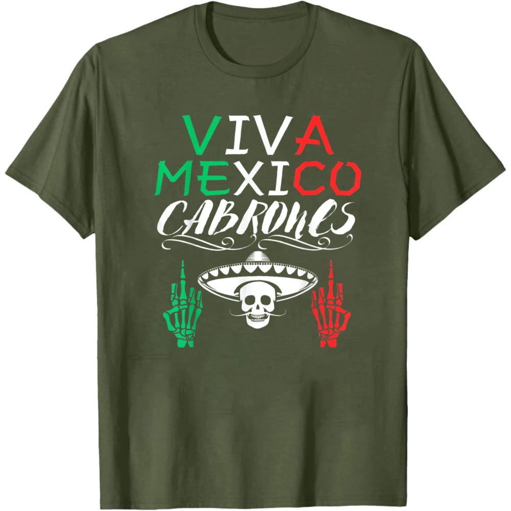 Футболка унисекс Viva Mexico Cabrones с мексиканским флагом ко Дню независимости, высококачественный хлопок, мужская одежда в готическом стиле с узорами (art.: 3920d9dbfe23b) - 3920d9dbfe23b