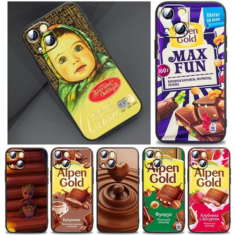 

Alenka bar wonka chocolate Phone Case For Apple iPhone 14 13 12 11 SE XS XR X 7 8 6 mini Plus Pro MAX 2020 Black Fundas