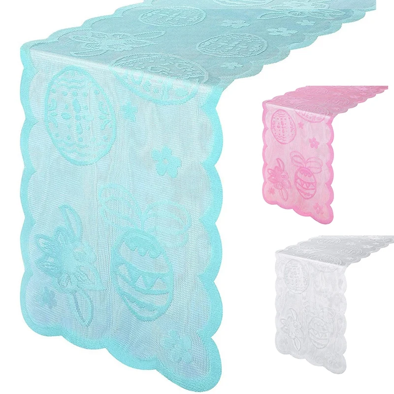 

Easter Lace Table Runner Bunny Egg Table Runner Family Dining Table And Living Room Decoration