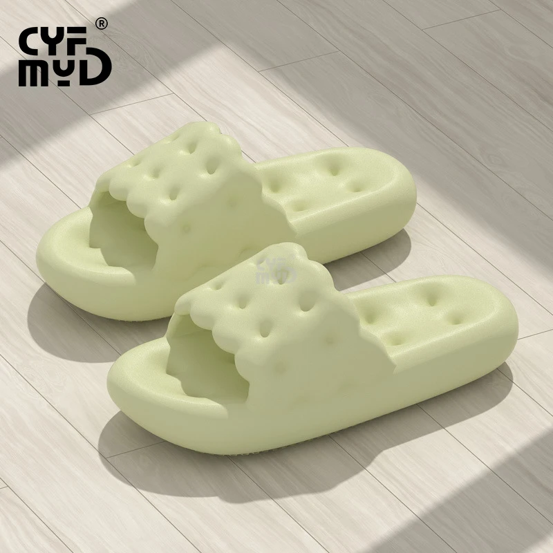 Platform Women's Home Slippers Cute Cookies Shoe for Woman Summer 2023 New EVA Slipper Wear-resistant Slide Non-slip Lightweight