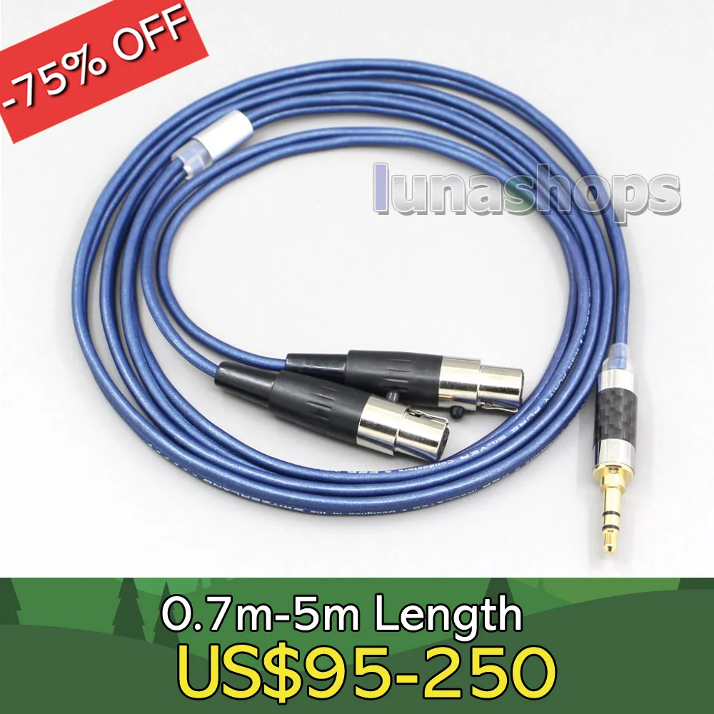 

Blue 99% Pure Silver XLR 3.5mm 2.5mm 4.4mm Earphone Cable For Audeze LCD-3 LCD-2 LCD-X LCD-XC LCD-4z LCD-MX4 LCD-GX LN006447