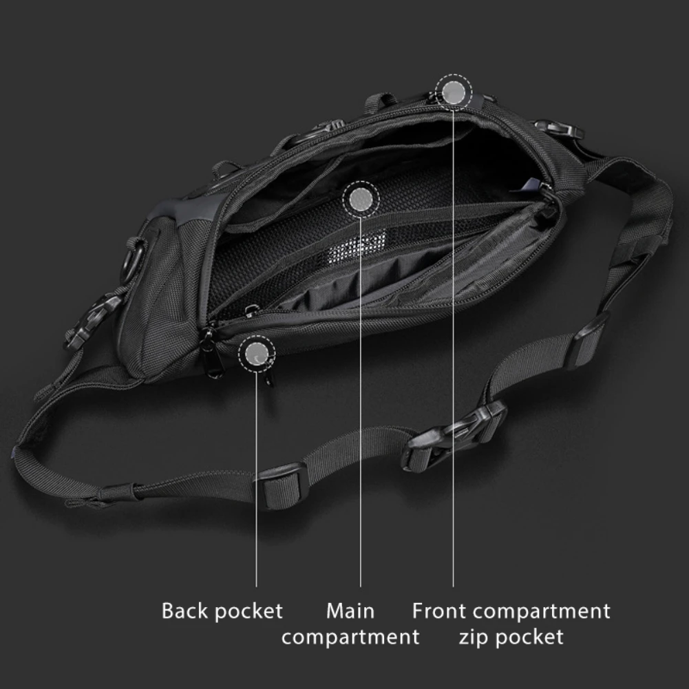 Men Chest Bag Sports Pockets Chest Bag Waterproof Multifunctional Travel Waist Bags Tactical Tide Brand Small Chest Bag