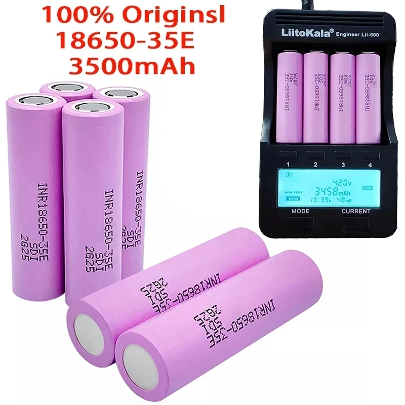 2022 новый оригинальный для Samsung 18650 3500 мАч 20A обрабатывающий инвентарь 3 7 35E 1-10 шт. в