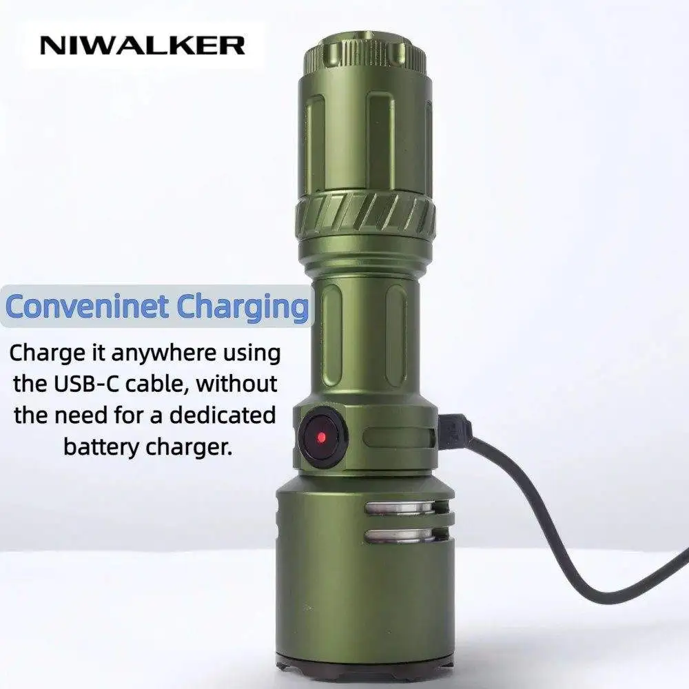 Фото Niwalker N50S Компактный фонарь EDC с дальним светом, 1750 люмен, светодиодный, перезаряжаемый, мини-фонарик №5
