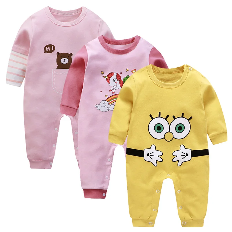 

100% Cotton New Born Baby Sleepsuits Girl Sleepers Boy Romper Baby Clothes Long Sleeved Spring Autumn Winter Jumpsuit One-pieces