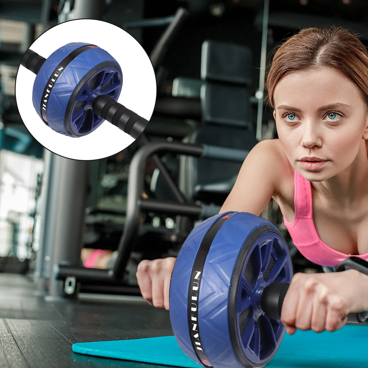 

2 Pcs Ab Wheel Abdominal Muscle Trainer Exercise Roller Equipment Plastic Pipe Fitness Drum