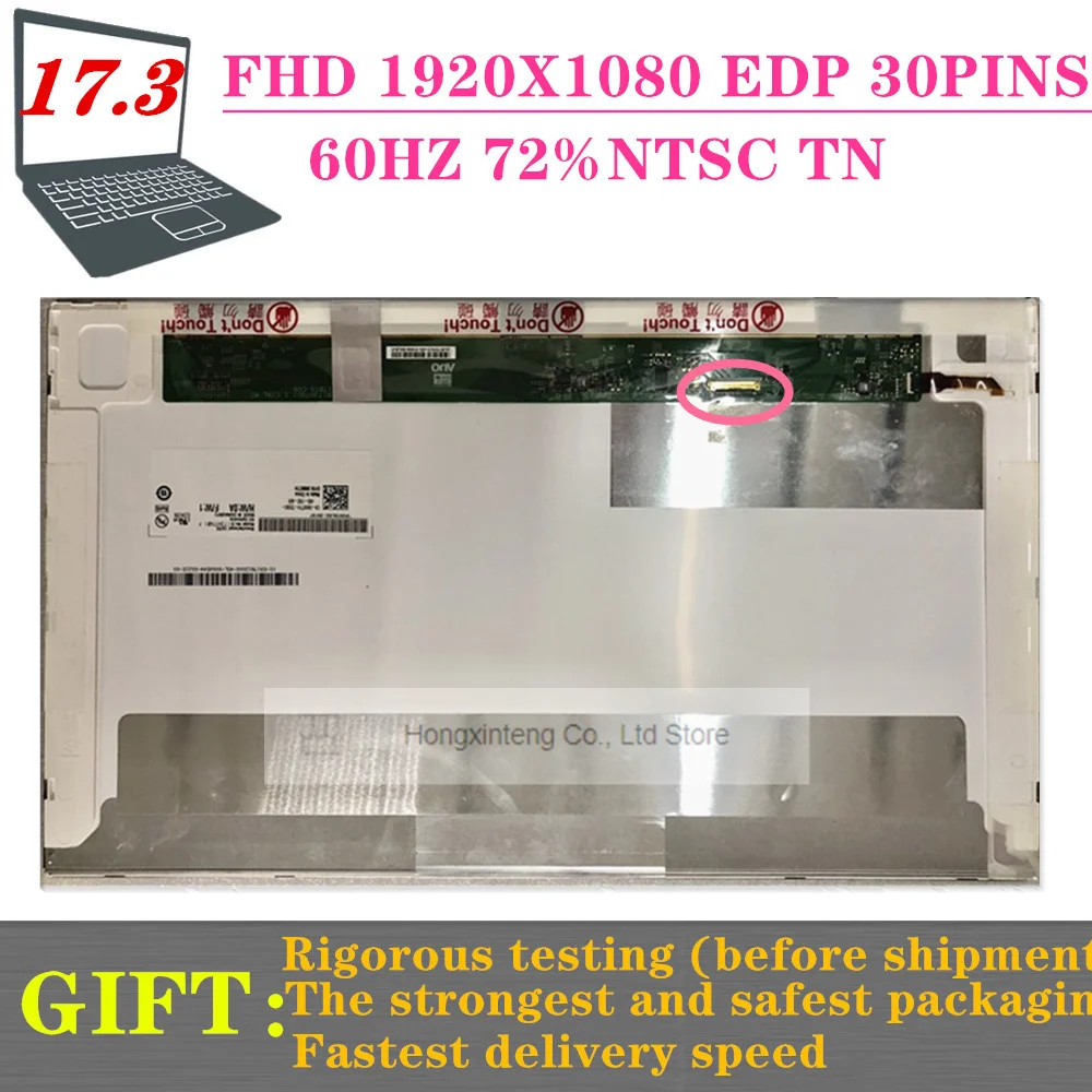 17.3INCH FHD LAPTOP DISPLAY B173HTN01.1 FIT N173HGE-E11 N173HGE-E21 FOR ASUS G74SX-A1 FX71/MSI GL72 GP72 GS70 MS-1795 30PINS