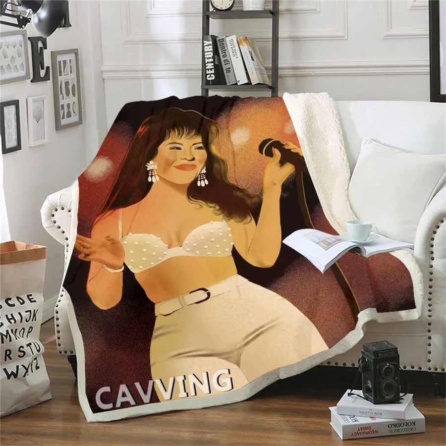 Одеяло из шерпы с 3D принтом Selena quint прямоугольный текстиль Флисовое одеяло