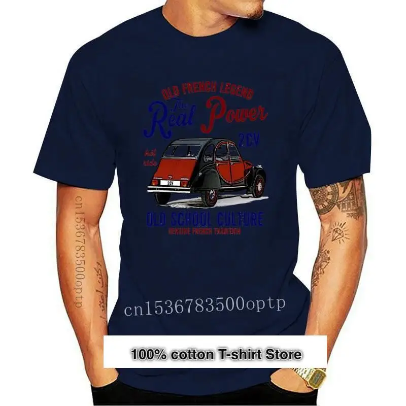 

Camiseta Vintage Coche francés, 2Cv, potea Real, 2021 algodón, nueva