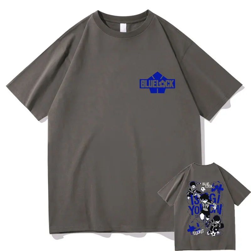 

Japanese Anime Blue Lock Isagi Yoichi T-shirt Football Print T Shirts Manga Unisex Short Sleeve Men Women Fashion Loose Tshirt