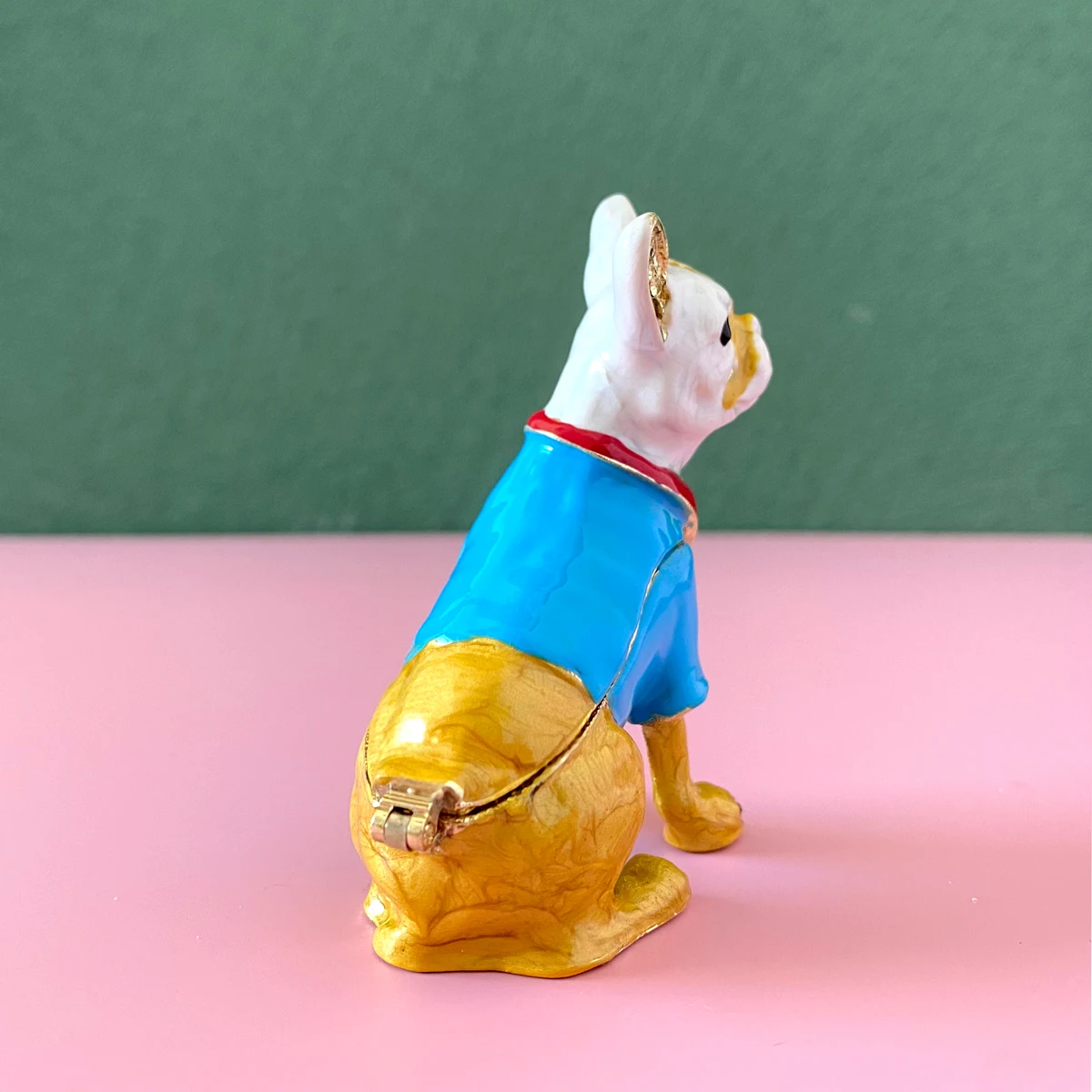 Металлическая верная собака статуэтка инкрустированная Ювелирная шкатулка