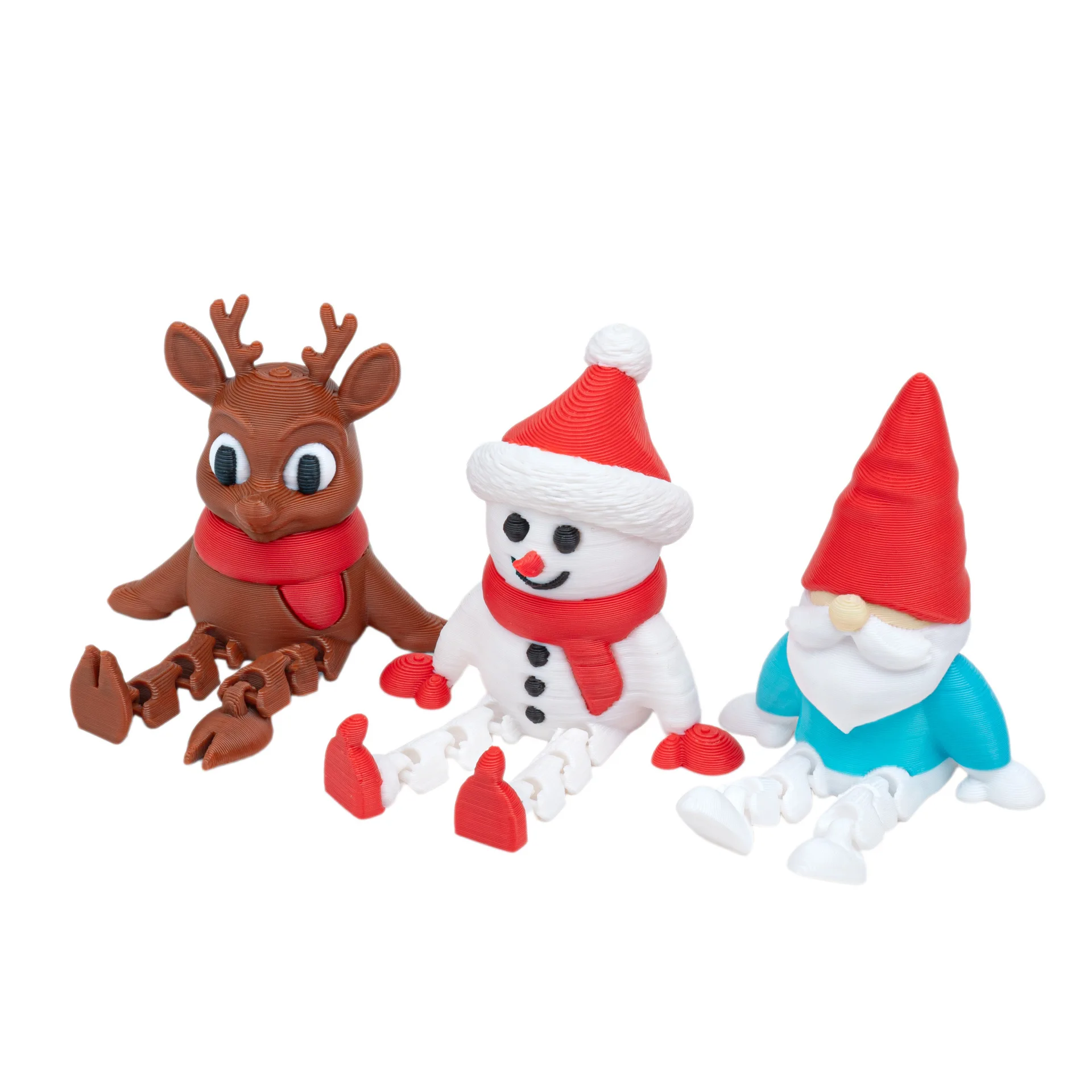 

Креативные рождественские игрушки с 3d принтом, Рождественская елка, снеговик, лось, кукла, сумка, подвеска, украшение, праздничный подарок