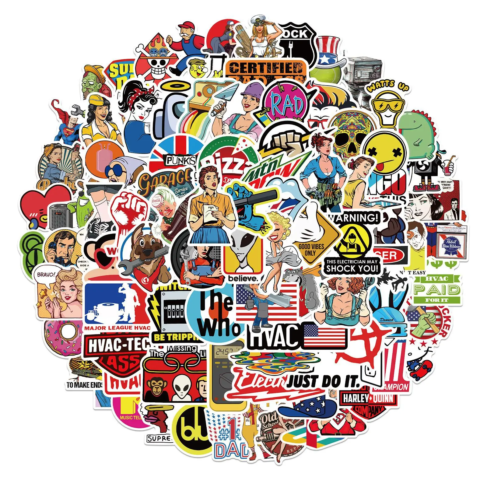 50/100 шт. Стикеры для скейтборда багажа |