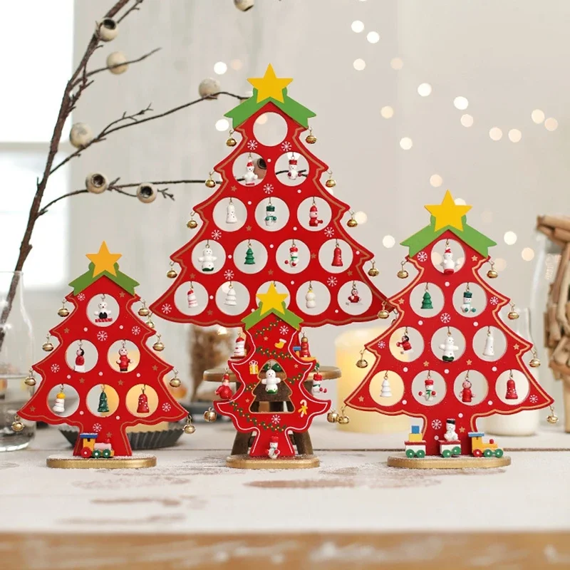 Деревянное настольное украшение для рождественской елки мини-украшения сделай