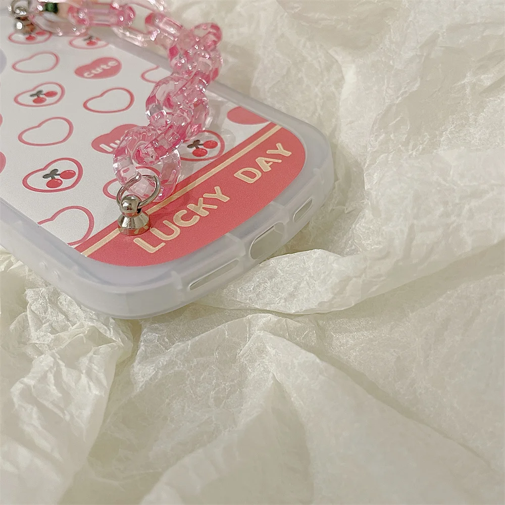 Милый мягкий чехол для телефона в клетку с изображением персика вишни фруктов