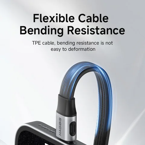 Hagibis Короткий полнофункциональный кабель USB C к USB C Кабель USB4 V2 Date 80 Гбит/с 8K PD 240 Вт Шнур для Thunderbolt 4/5 iPhone Laptop SSD