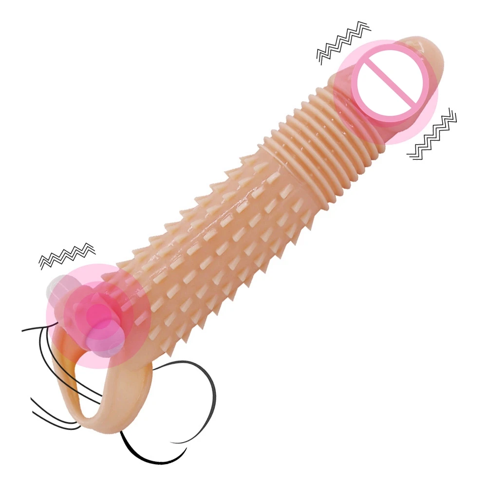 

Penis Extender Enlarger Penis Vibrator Ring Sex Toys for Men Erection Silicone Clitoris Stimulate Cock Vibrating Ring