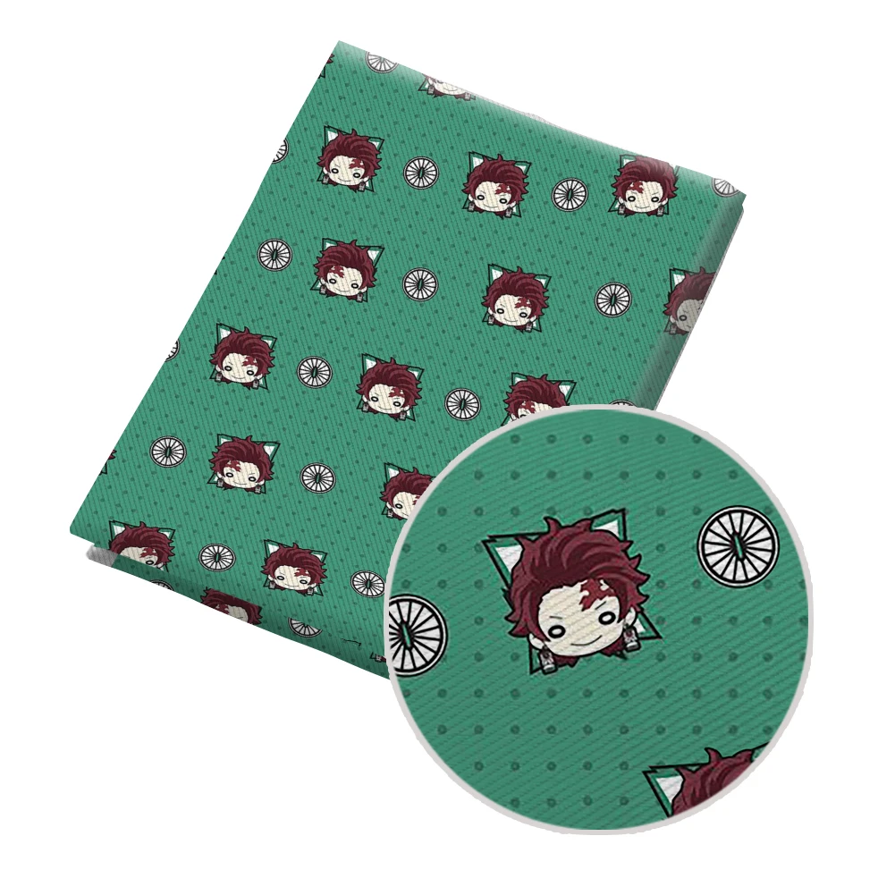 

New Japan Anime Kimetsu No Yaiba Fabric Printed Polyester Cotton Twill Fabric Patchwor Printed 50*145CM