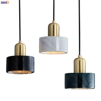 iwhd nordic marble led pendant lights fixtures copper bedroom living room cafe restaurant modern luminaria lighting