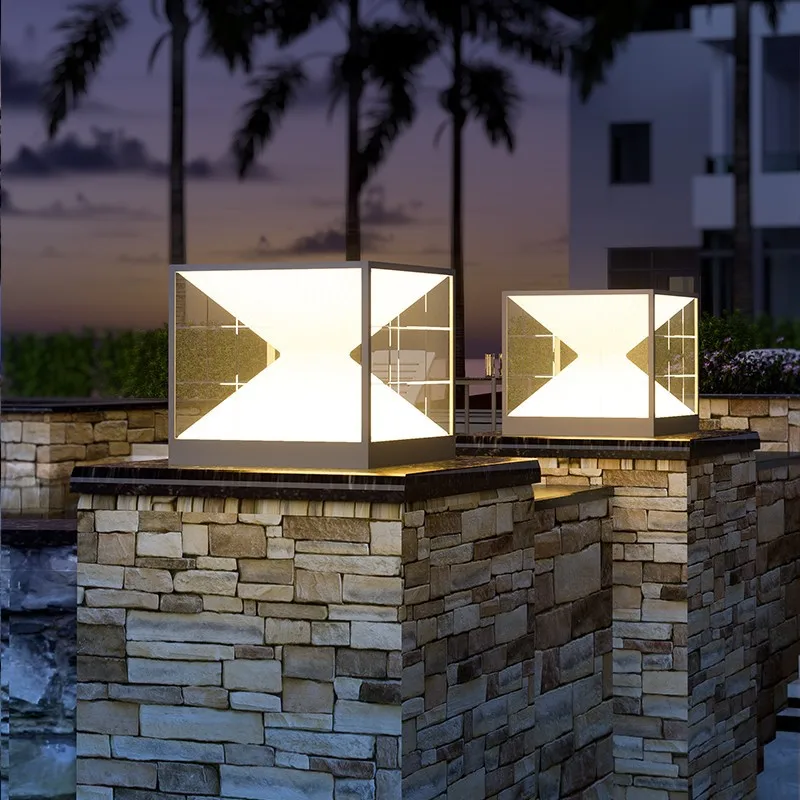 Солнечные фонари на столбе уличный водонепроницаемый светодиодный настенный