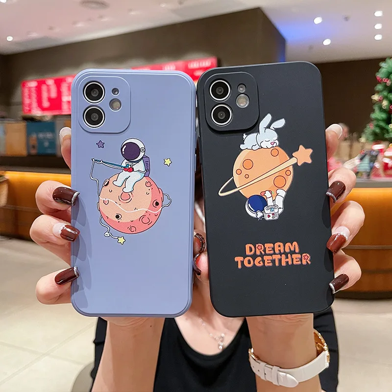 

Силиконовый чехол для iPhone 11 с изображением планеты Луны Apple 13 12promax couple X / XS