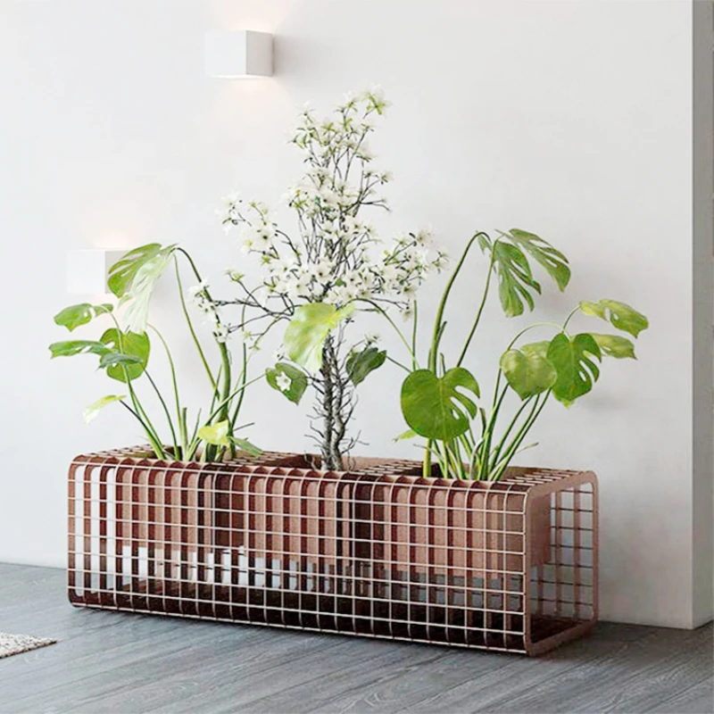 Фабричный дизайн под заказ коммерческий горшок для растений оцинкованный