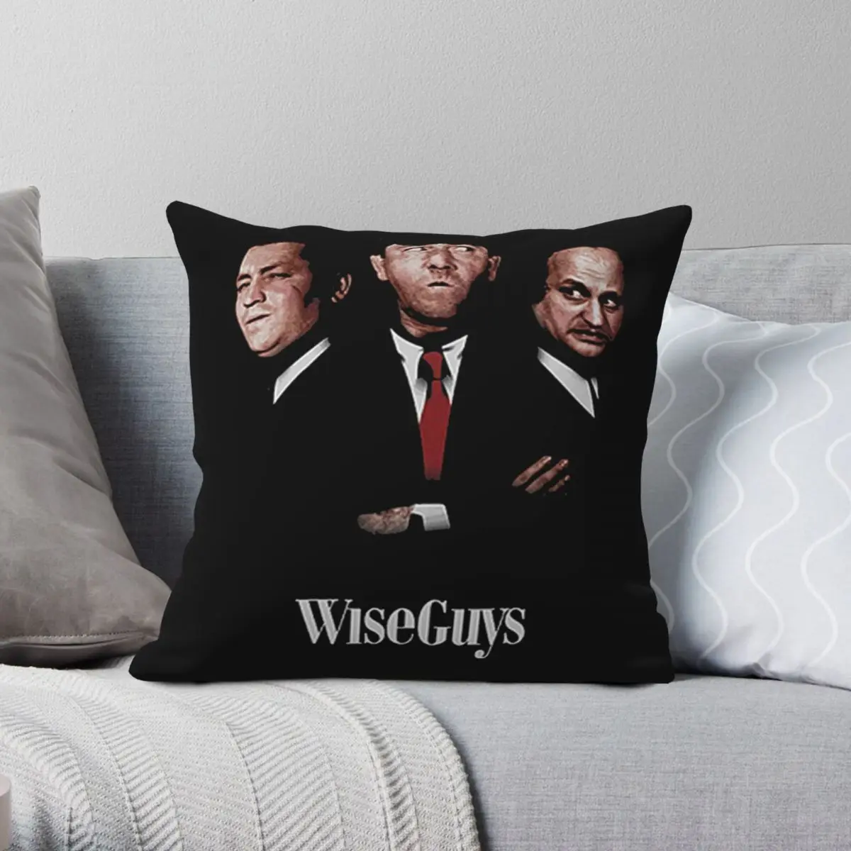 

Wiseguys Three Stooges Square Pillowcase Polyester Linen Velvet Creative Zip Decorative Sofa Cushion Cover