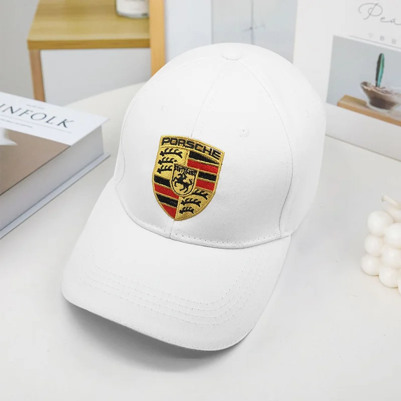 Фото Бейсбольная кепка Snapback с эмблемой автомобиля, регулируемая повседневная кепка для Porsche 911 Cayenne Carrera 928 Panamera Boxster Macan 918 №5