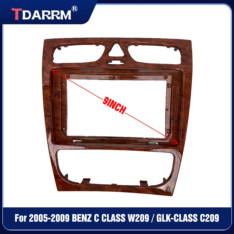 

9-дюймовый 2 Din автомобильный радиоприемник, облицовка, комплект панели приборной панели для 2005-2009 BENZ C CLASS W209/Φ C209
