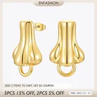 Женские серьги-петли для носа ENFASHION, Искусственные серьги золотого цвета с 3D подвесками, модные ювелирные украшения для подарка другу, E1222
