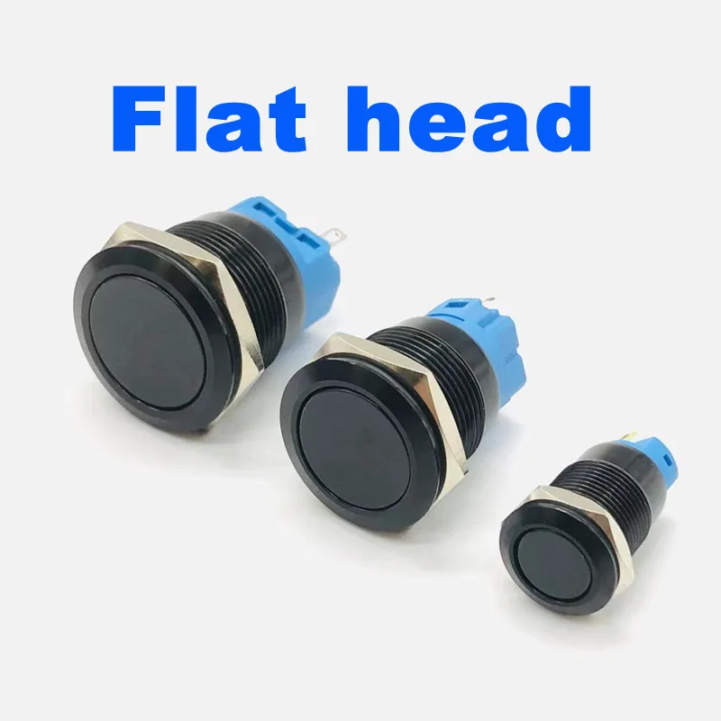 Водонепроницаемый металлический кнопочный переключатель черный