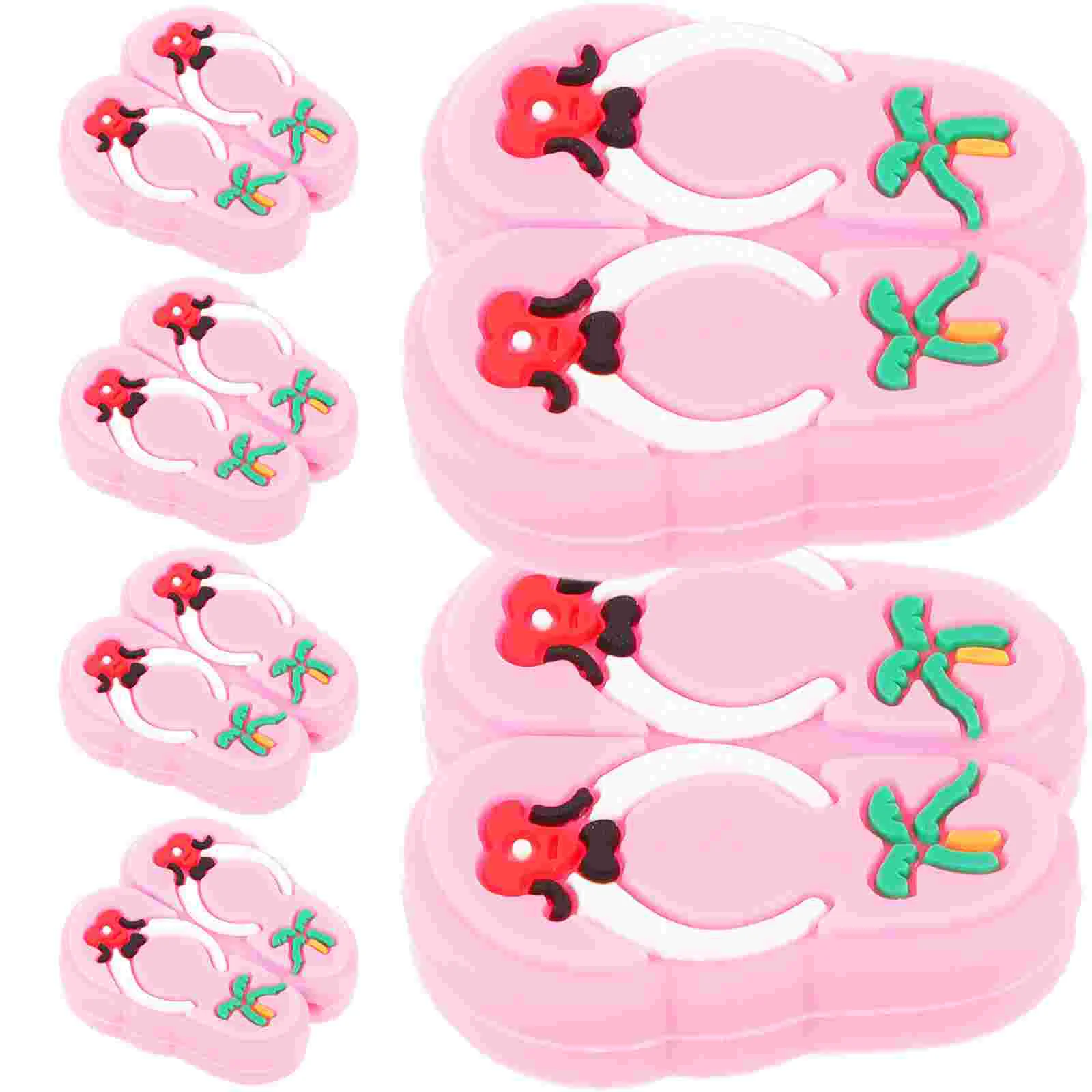 

10 шт., силиконовые бусины в форме тапочек