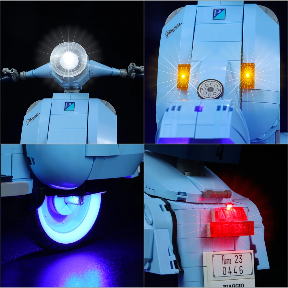 Набор для брикетирования светодиодсветильник Ки мотоцикла Vespa 10298 125 светильник