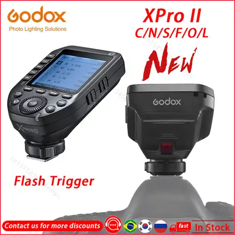 Беспроводной триггер для вспышки Godox XPro II TTL передатчик X система с 2,4G HSS ЖК-экран для Canon Nikon Sony FUJIFILM Olympus