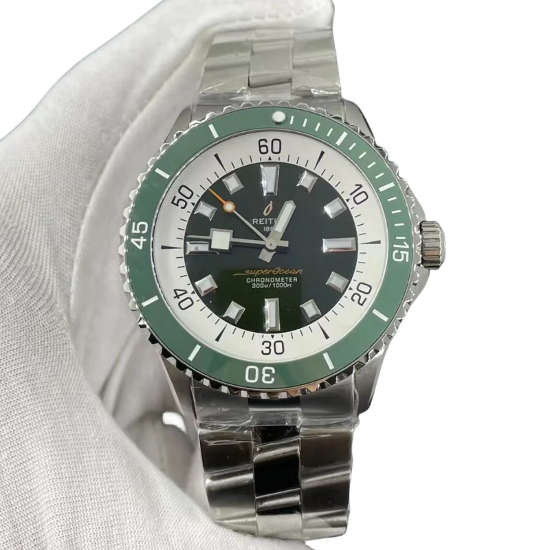 

Fashion Mens Watch Automatic mechanical Breitling Design Super Ocean White Blue Wrist Top Quality 904L Stainless steel AAA