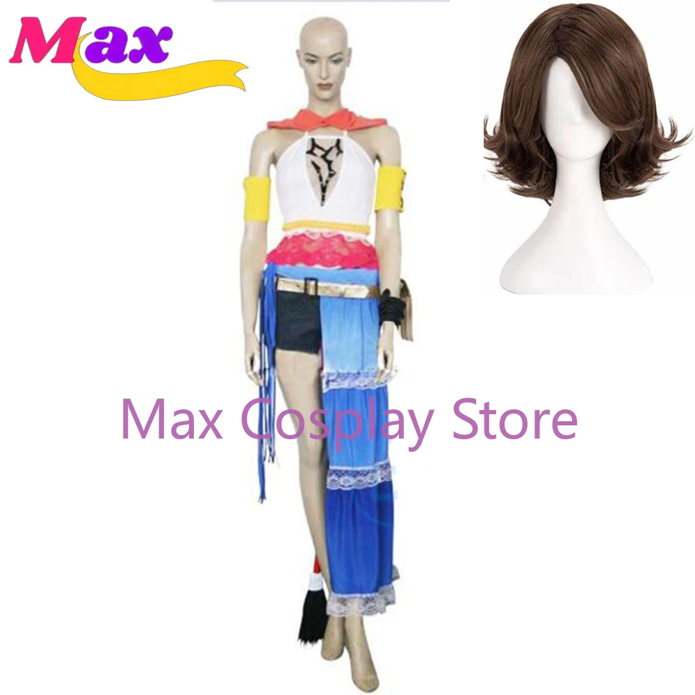 Max Anime Game Yuna Cosplay Costume Any Size Halloween Pretty Suit Girl Dress Sexy Unniform Custom Made FF