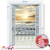 diy beach sunset diamond painting serious soldier cross stitch diamond embroidery welcome picture of rhinestones home decor